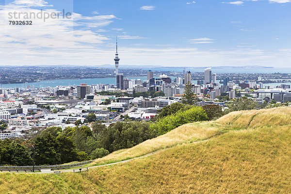 Aussicht vom Vulkanberg Mt. Eden auf Auckland