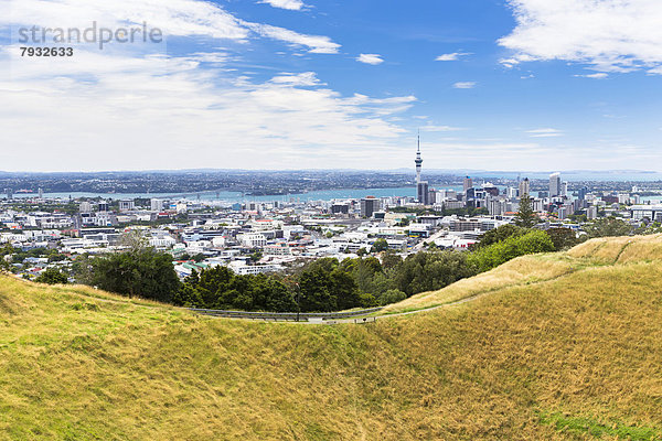 Aussicht vom Vulkanberg Mt. Eden auf Auckland