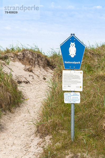 Hinweisschild  Nationalpark