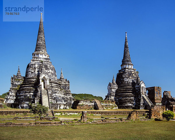 Chedis am Wat Phra Sri Sanphet  UNESCO-Weltkulturerbe
