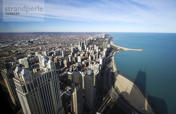 sehen  See  Ansicht  Erhöhte Ansicht  Aufsicht  vorwärts  heben  Chicago  Lincoln  Michigan