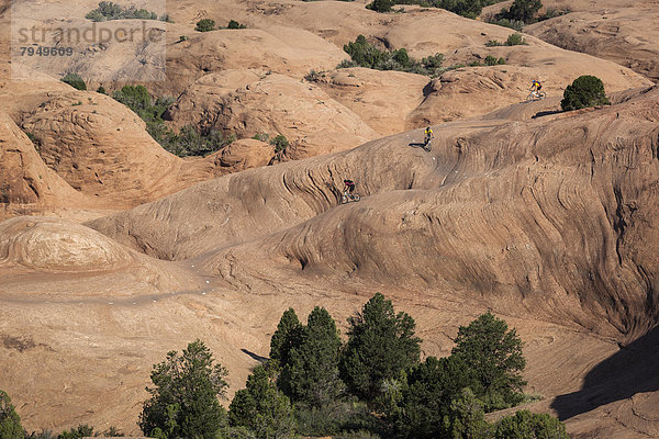 Berg  folgen  fahren  Slickrock Trail  Moab  Utah