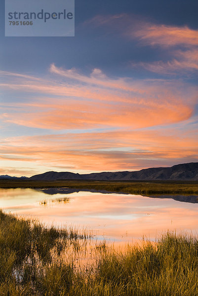 nahe  Wolke  Sonnenuntergang  Spiegelung  Kalifornien  Mammut  Teich