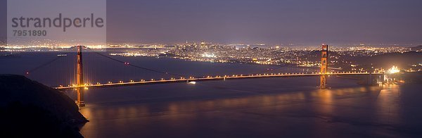 Panorama Nacht Hintergrund Kalifornien Golden Gate Bridge