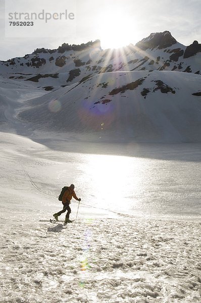 Mann  Wald  Skisport  unbewohnte  entlegene Gegend  Colorado  Silverton