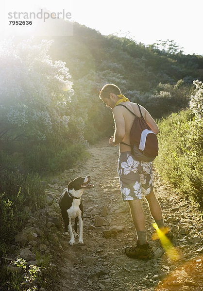 Berg gehen Hund wandern