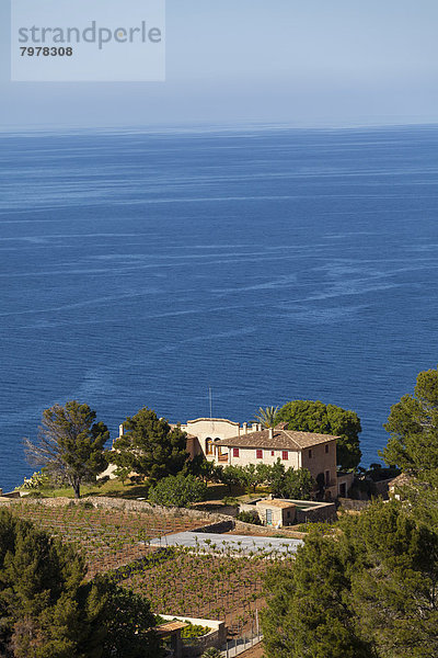 Spanien  Mallorca  Ansicht der Finca auf den Balearen