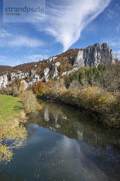 Deutschland  Baden Württemberg  Felsen von Hausener Zinnen