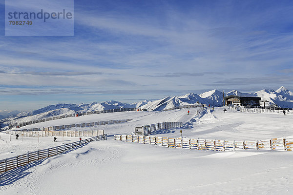 Österreich  Kärnten  Salzburg  Skifahren im Schnee