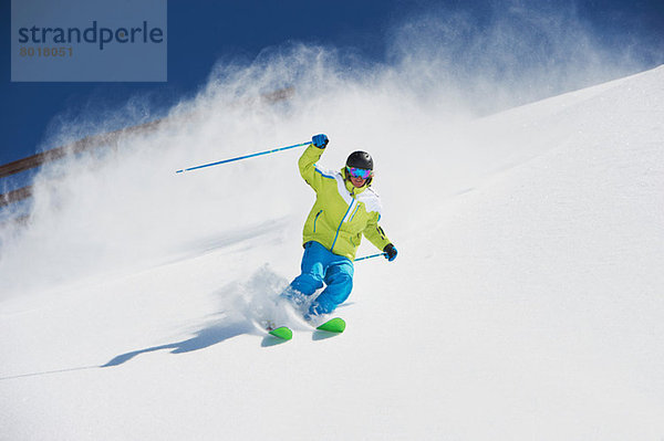 Skifahrer in Aktion