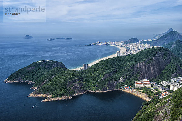 Blick auf den Stadtteil Copacabana vom Zuckerhut