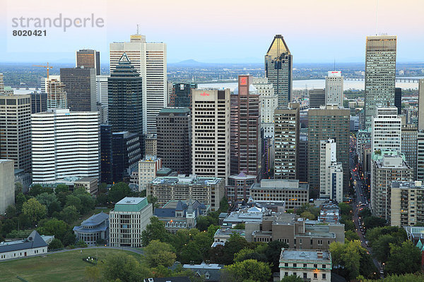 Ansicht von Montreal vom Mount Royal Belvedere