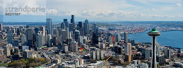 Panorama-Luftbild von Seattle  Washington State  USA