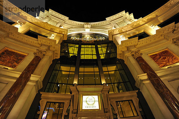 Nachtaufnahme Eingangsportal The Forumshops  Luxushotel  Casino  Caesars Palace