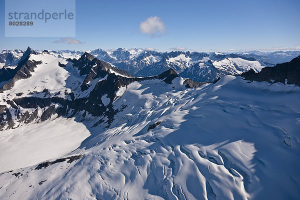 Berg Sommer Küste Gletscher Ansicht Luftbild Fernsehantenne