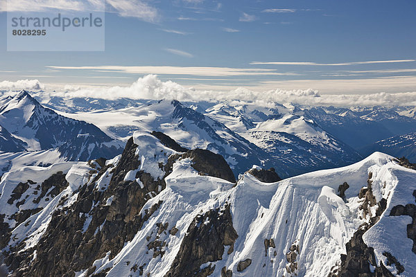 Berg Sommer Küste Gletscher Ansicht Luftbild Fernsehantenne