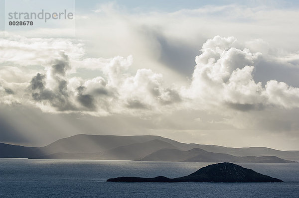 Deenish island on ballinskelligs bay Iveragh peninsula county kerry ireland