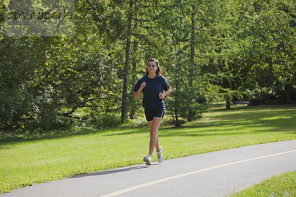 Frau  Weg  joggen  jung