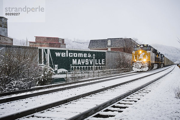 reinkommen  Winter  Amerika  grüßen  Zeichen  vorwärts  Verbindung  Ohio  Signal  Zug