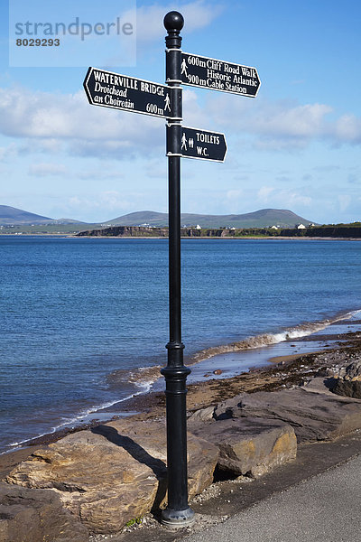 Direction and destination sign Waterville county kerry ireland