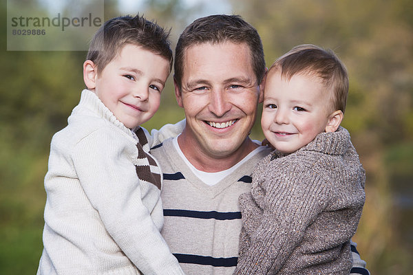 Portrait  Menschlicher Vater  Sohn  2  jung