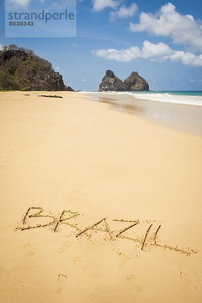 schreiben  Sand  Ansicht  Brasilien