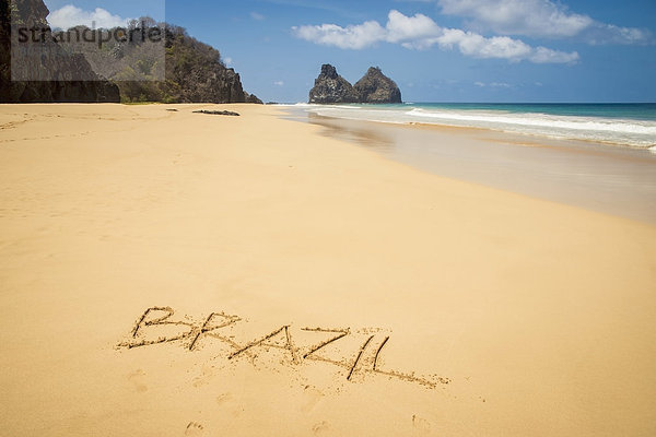 schreiben  Sand  Ansicht  Brasilien