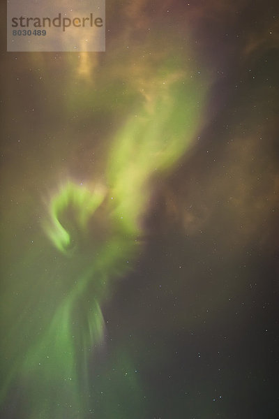 Winter  Amerika  Nacht  folgen  Himmel  über  Küste  Verbindung  Polarlicht  Alaska  Anchorage  Aurora  Sonnenkorona  Korona
