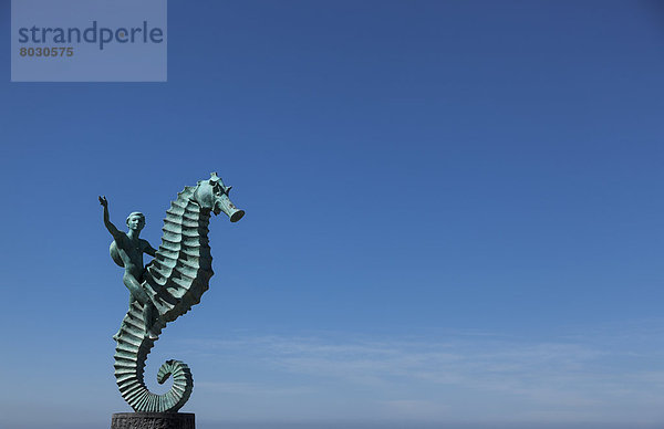 Seepferdchen hippocampus taeniopterus Skulptur Malecon