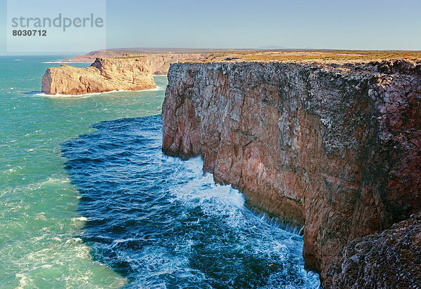 Cliffs along the coast Sagres portugal
