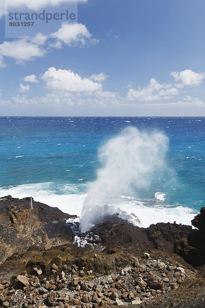 Wasser  Amerika  Küste  Verbindung  Atemloch  Hawaii  Honolulu