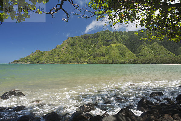 Tal  Insel  Seitenansicht  Bucht  Hawaii  Kahana  Oahu