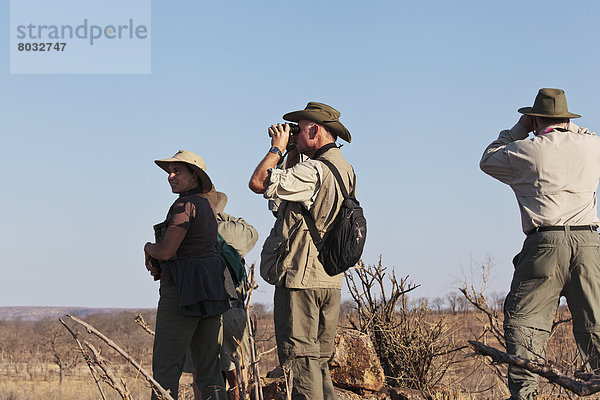 benutzen  Mensch  Menschen  Safari  Fernglas  Afrika  Zimbabwe