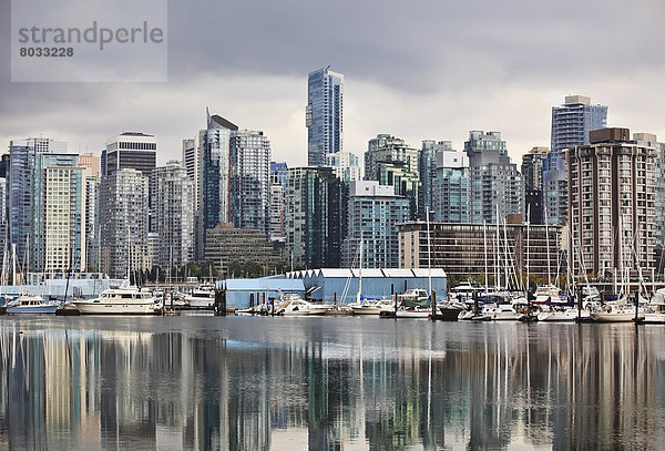 City Skyline And Coal Harbour  Vancouver British Columbia Canada