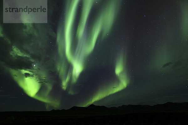 Berg  über  Bundesstraße  vorwärts  Polarlicht  Aurora