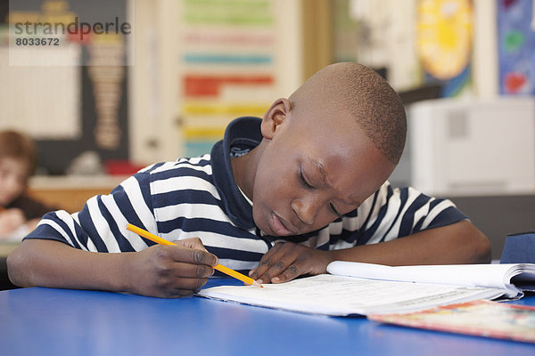 Schreibtisch  Junge - Person  arbeiten  Klassenzimmer  jung  Grad Celsius  3  Kanada  Ontario  Toronto