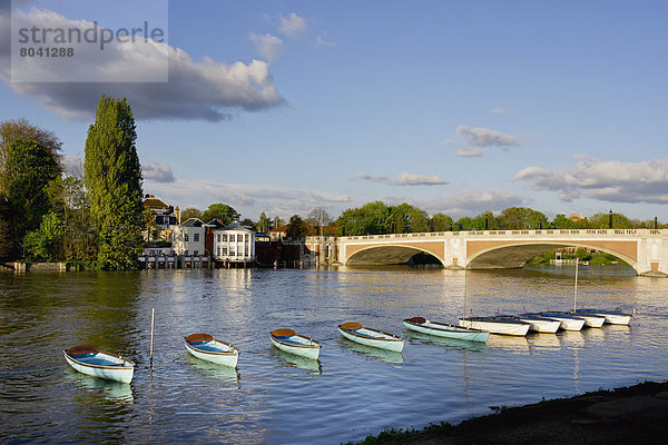 Thames bei Hampton Court  London  Großbritannien