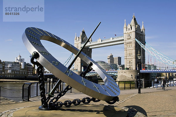 London  Hauptstadt  Brücke  Hintergrund  Ansicht  Sonnenuhr  Tower Bridge