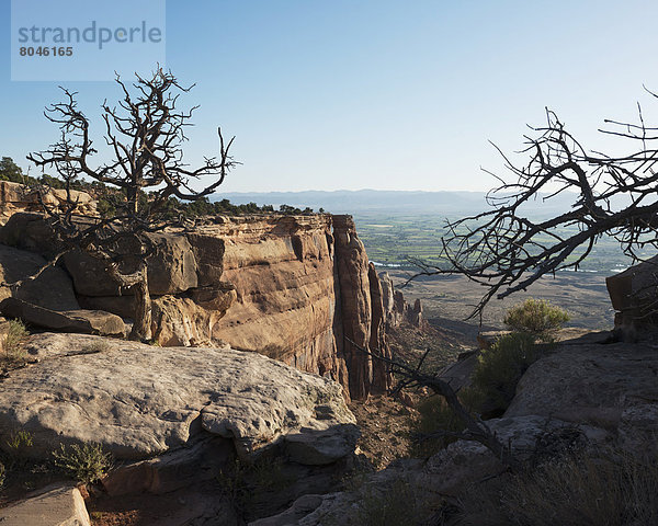 Vereinigte Staaten von Amerika  USA  Felsbrocken  Ehrfurcht  schlank  rot  Ansicht  Schlucht  Colorado  Sandstein