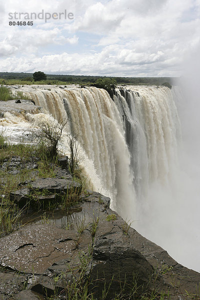 Wasserfall  Victoriafälle  Sambia