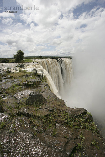 Wasserfall  Victoriafälle  Sambia