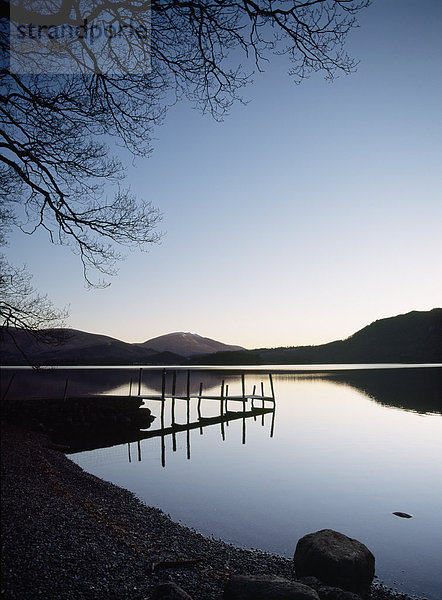 Wasser  Ruhe  Morgendämmerung  Kai  Cumbria  Derwent  England  Lake District