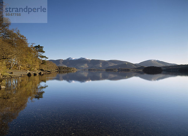 Wasser  Ruhe  Morgendämmerung  Cumbria  Derwent  England  Lake District