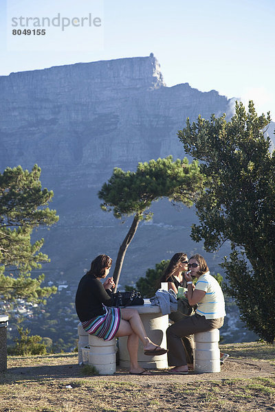 Südliches Afrika  Südafrika  Berg  ruhen  Tourist  Ende  Hintergrund  Tisch  Kapstadt  Rest  Überrest  einstellen