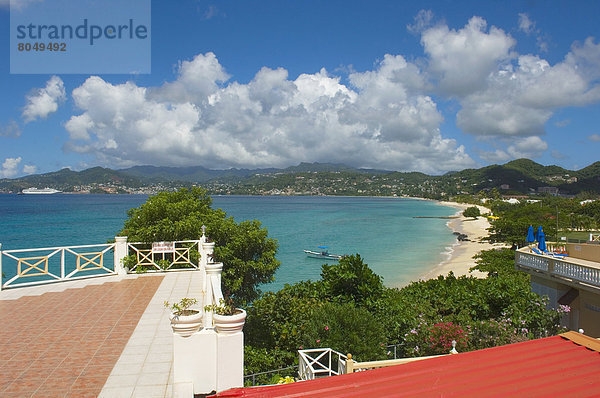 Strand  Ehrfurcht  Karibik  Ansicht  Erhöhte Ansicht  Aufsicht  heben  Grenada  Hauptstadt