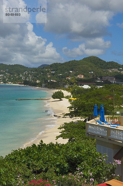 Strand  Ehrfurcht  Karibik  Ansicht  Erhöhte Ansicht  Aufsicht  heben  Grenada  Hauptstadt