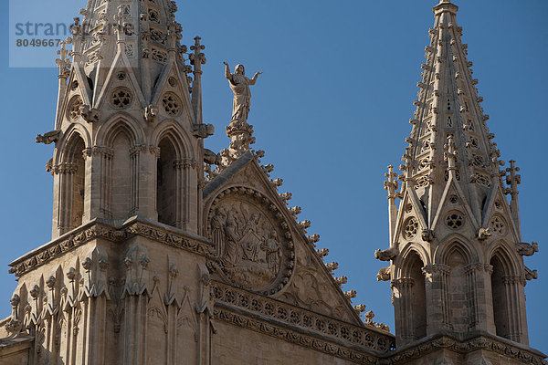 Detail  Details  Ausschnitt  Ausschnitte  hoch  oben  Kathedrale  Palma de Mallorca  Mallorca  Spanien