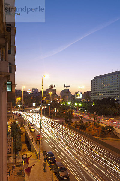 Casablanca  Abenddämmerung  Marokko  Platz