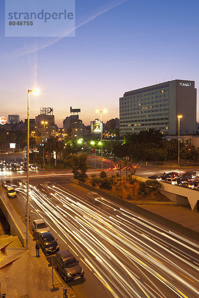 Casablanca  Abenddämmerung  Marokko  Platz