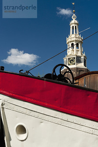 Amsterdam Hauptstadt Tradition Gebäude Hintergrund Unterricht Niederlande Containerschiff niederländisch